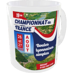 Boule Lyonnaise mug collector France 2023 Oussiat.www.gdboules.com