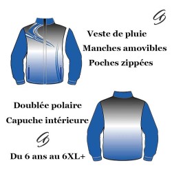 Veste de PLUIE POLAIRE sublimation avec motif  GD